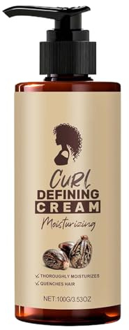 Crème de cheveux bouclée - Lotion de boucle anti-frisz 100 ml, crème coiffure ondulée, amplificateur hydratant durable pour les vagues sèches Contrôle des frisottis | Routine de nuit du matin des fill