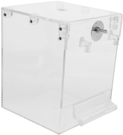 HIAKDOFT Vogelbadewanne für Papageien Transparent Hängende Badebox für Käfig Umweltfreundlich Pflegt Haut Stress Vielseitig als Wasserdusche und Sandbad Geeignet für Wellensittiche und