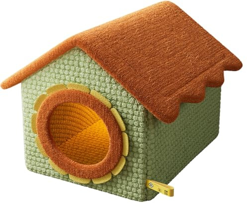 Casa para Mascotas, Refugio cálido Lavable, extraíble y Lavable, Cueva para Gatitos, Mascotas pequeñas, Esquina de Juego, Invierno, Navidad, Clima frío