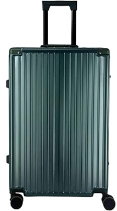 Cooleben Exklusiver Hartschalenkoffer aus Premium-PP-Material | 360° Luxury-Drehrollen + TSA High-Security Schloss + Aluminium-Teleskopgriff von Luxus-Qualität (Grün, L-28inch)