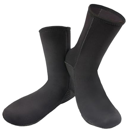 ALCXAZS Calzini caldi in neoprene da 5 mm per immersioni, nuoto, surf, canottaggio, snorkeling. 1 paio di calzini da 3 mm in neoprene per immersioni, subacquee, surf, nuoto, sport acquatici,