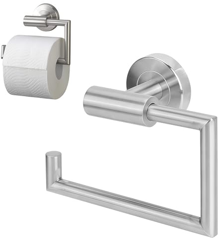 Gebürsteter Toilettenpapierhalter, Edelstahl, Seidenpapier, Handtuchhalter, Badezimmer-Organizer, Silber, 15 x 8,8 cm, modernes, Schlichtes Design