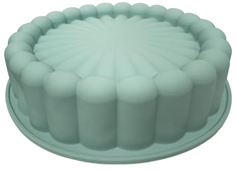 SONSMER Molde de silicona desmontable para tartas, diseño de flores redondas de 9.5 pulgadas, accesorio antiadherente para tarta de queso, sello impermeable