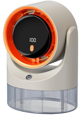 Ventilador de Mesa - con depósito de agua, ajustable, USB recargable | para dormitorio, oficina, verano, playa, camping - para Uso en Hogar, Dormitorio, Oficina, Verano, Playa, Viajes, Camping, Sender