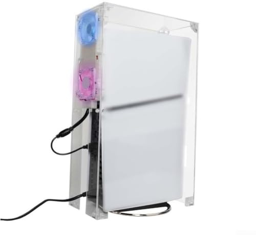 Risveglio Cubierta de refrigeración delgada transparente para PS5 a prueba de polvo, protector de ventilación de malla para accesorios de consola, 40 x 25 x 11 cm