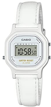 Casio Women's 'Vintage' Quartz Resin Casual Watch, Color:White (Model: LA-11WL-7ACF)