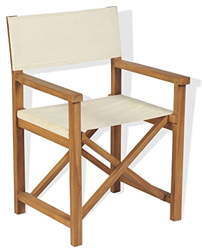 vidaXL Teak Massiv Regiestuhl Klappbar Gartenstuhl Camping Picknick Angelstuhl Klappstuhl Faltstuhl Campingstuhl Anglerstuhl Gartenmöbel