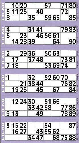 Thomas & Anca Club Supplies Ltd 600 tickets de bingo – Bloc-notes de 6 dépliants Lilas