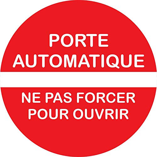 INDIGOS UG - Autocollants - Autocollant porte automatique ne pas forcer pour ouvrir 200x200mm