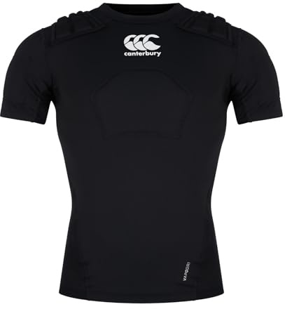 Canterbury of New Zealand CCC Pro Gilet de Protection pour Rugby Noir/Blanc/argenté
