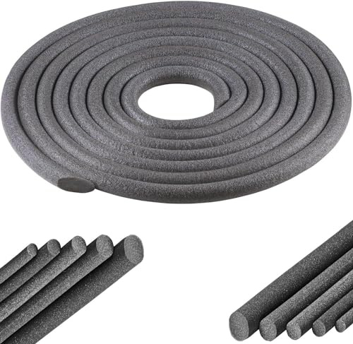 cyclingcolors Fugen-Dichtschnur Fugen-Dichtband Dichtung Rund Rundschnur Schaum Fugenfüllprofil Grau Schaumstoff Füllschnur (Ø10mm x 10 meter)