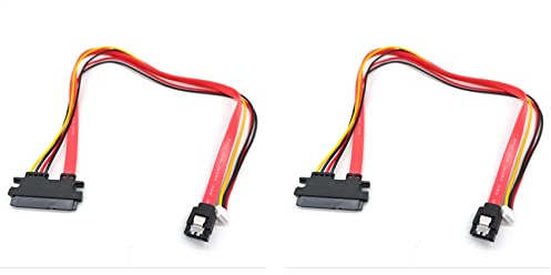 Lodokdre 2 X alimentazione dati rigido integrato 4 pin femmina e spina SATA 3.0 22 pin