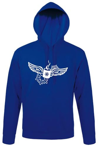 shirt84 Tasse à vin chaud avec ailes d'ange à capuche pour homme, Bleu roi, XXXXL