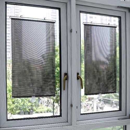 Saugnapf Rollos Lichtfilternde Rollos für Fenster Temporäre Abdeckung Rollo für Innen Zuhause Schlafzimmer Auto(W45X125CM)
