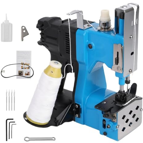 Elektrisch Sacknähmaschine Tragbares Kompatibel mit Makita 18V Akku | Ohne Akku, Tragbare Nähmaschine Tragbares Beutelverschließmaschine Elektrische Verpackungsbeutel für Gewebesack Papiersack