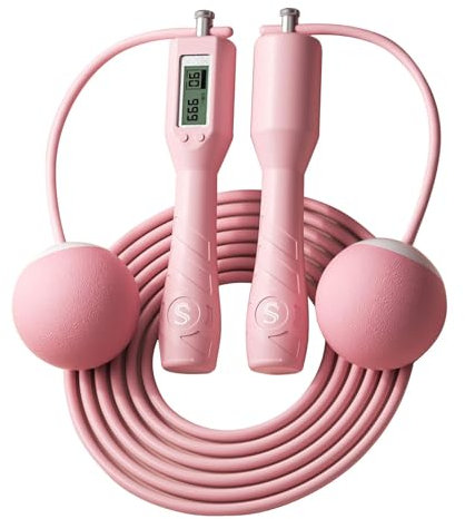 Krmoau Springseil Mit Zähler, Schwerkraft Springseil Ohne Seil, Tragbares Seilloses Springseil Für Draußen, Ergonomisches Digitales Springseil, Übungs-Springseil Für Damen Und Herren