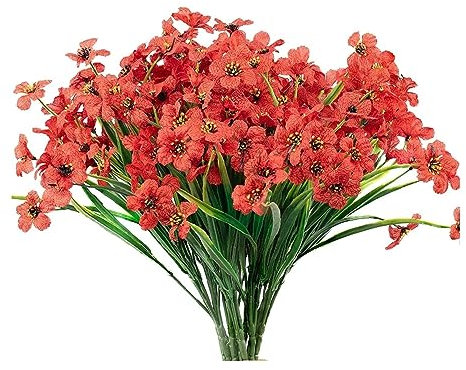 CWLPSL Künstliche Blumen, künstliche Blumen, 1 Bündel, künstliche Simulation, Veilchen, Blumenstrauß, romantisch, verschleißfester Kunststoff für UV-beständiges Dekor (gelb)