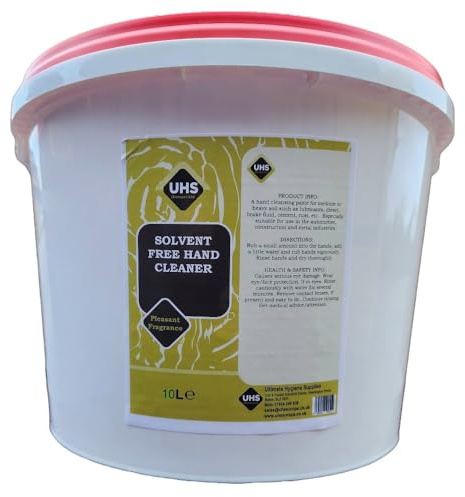 UHS Solvent Free Hand Cleaner 10L Industrial Drum, Heavy Duty Mechanic Hand Cleaner for Workshop, Garage, Fleet & Trade Use