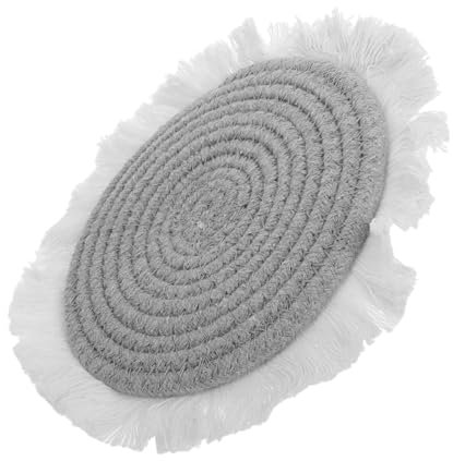 GARVALON Nordic Style Cotton Rope Placemat Grey Coasters Heat Resistant Table Runner