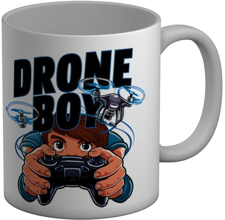 Shopagift Drone Boy Mug Funny White 11oz Large Ceramic Cup