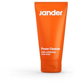JANDER POWER CLEANSE - Limpieza facial exfoliante para Hombre | Elimina las impurezas y mantiene la piel limpia, fuerte y sana | Producto Vegano | Formulado con Ingredientes de Origen Natural