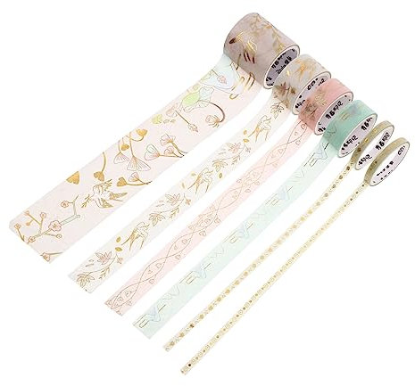 Operitacx Washi Dekorative Klebebänder Mit Gilding Stickern Stilvolle Aufkleber Für Scrapbooking Und Bastelprojekte Pflanzenmotiv