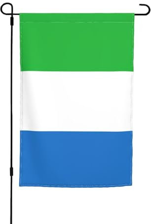 Bandera de Sierra Leona personalizada para jardín, bandera de casa, bandera de patio, decoración de vacaciones, 12 x 18 pulgadas