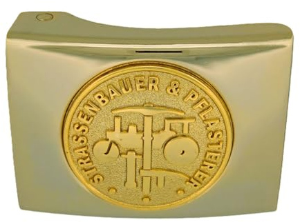 GravurManufakturBerlin Koppelschnalle Straßenbauer Pflasterer Handwerk Zunftzeichen Meister, Meisterschüler, Geselle, Lehrling, Alt-Meister Koppelschloss