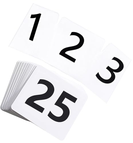 CHAKAE Tarjetas de asiento de doble cara para asientos de sala de conferencias de negocios, marcadores, accesorios de boda, suministros de restaurante, números de mesa fáciles de leer