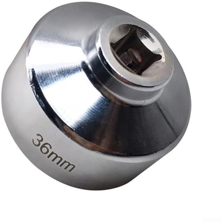 Llave de filtro de aceite de 36 mm con diseño de 6 puntos, llave de enchufe de 3/8 pulgadas para extracción rápida de filtros de aceite atascados