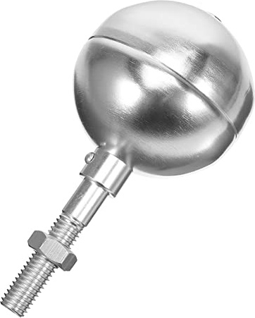 TOYANDONA Aluminum Alloy Flagpole Finial Ball Topper Replacement Outdoor Flagpole Head Silver Ornament Easy Install for Garden
