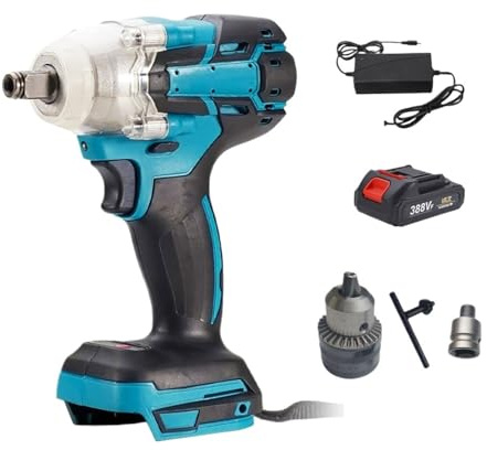 ZGJIAJU Utensile Elettrico Con Presa For Trapano A Mano Senza Spazzole Con Avvitatore Elettrico A Batteria 520N.m For Batteria 388V Coppia Elevata