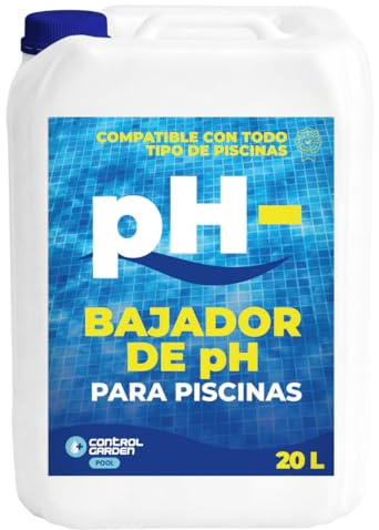 Control Garden pH-Senker für Pools, 20 l / 28 kg, pH-Reduzierer, Innen- und Außenbereich, Wasserregler, Salzelektrolyse, verbessert Ihr Bad und optimiert die Chlorwirksamkeit