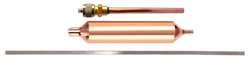 Toyvian Filtre Déshydrateur Résistant aux Températures Extrêmes avec Vanne D'accès 1/4 Pouce en Laiton pour Réfrigérateur et Congélateur pour Maintenance et Réparations