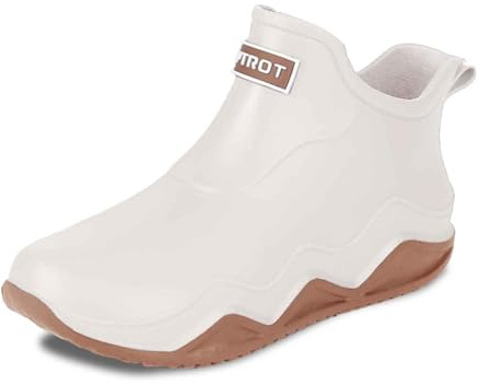Votre Expérience Des Jours De Pluie Avec Des Chaussures De Pluie Pour Femmes Un Design Parfait Pour Le Printemps Et L'Été Une Couverture Complète Confortable Idéale Pour Les Jours De (White 44)