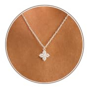 KINHOPI Silver Necklaces for Women 925 Sterling Silver Pendant Necklace Clover Dainty Trendy Minimalist Jewellery Gifts for Women Girl