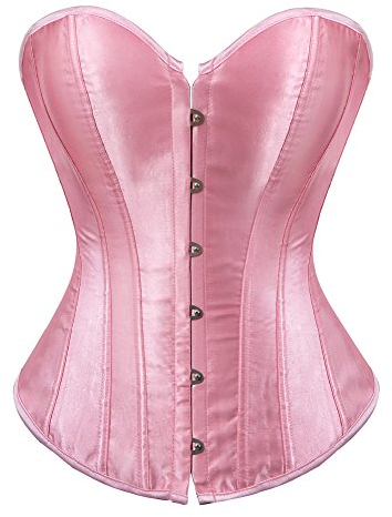 Grebrafan Klassische Corsage Party Korsage Damen Große Größen (EUR(34-36) M,Rosa)
