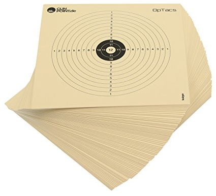 250 Luftgewehrscheiben 14x14 cm aus Spezialkarton – Zielscheiben für Luftgewehr und Luftpistole – 12-Kreis-Scheiben für Training & Wettkampf – präzise Treffer – passend für Kugelfang