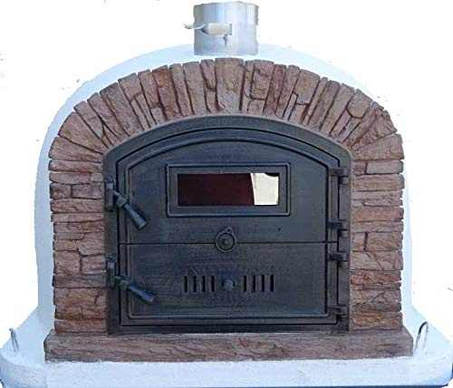 Holzbefeuerter Pizzaofen Ventura red AL 120 inkl. Kaminrohr und Regenhut
