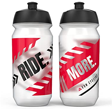 KOM Cycling Water Bottle Collection Fahrrad-Wasserflasche, 500 ml, 2 Flaschen