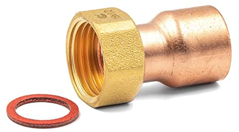 KNM Trade Lötverschraubung Cu-DHP 15x3/4 Trinkwasser Kupfer | Material Cu-DHP, Heiz-, Kühlsysteme, Verschraubung, EN 1254, bis 25 bar, korrosionsbeständig, mechanisch