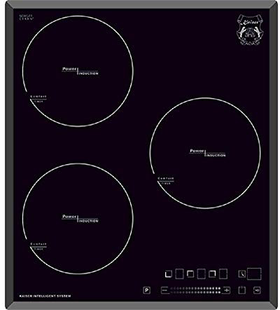 Kaiser KCT 4746 F piano cottura a induzione nera, 45cm con sfaccettature e display