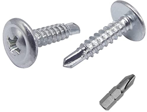 300 tornillos de acero galvanizado, 4,2 x 19 mm, cabeza de armadura modificada Phillips, tornillo autoperforante, 300, 4,2 x 19 mm)