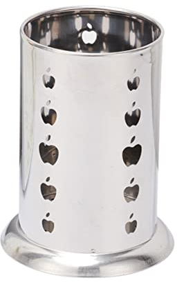 Bibest Porte-Ustensiles en INOX Argent, Égouttoir à Couverts, Organisateur de Cuisine pour Ustensiles de Cuisine, Boîte de Rangement pour Comptoirs et Tiroirs