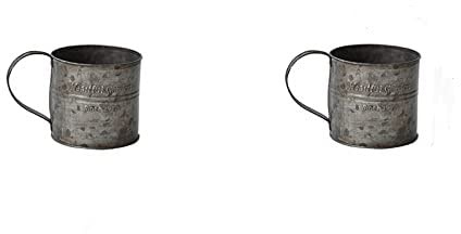 Crysdaralovebi Ensemble de verres rétro vintage en fer forgé avec poignée ancienne, accessoires de photographie, tasse à café, décoration d'intérieur, organiseur de cuisine