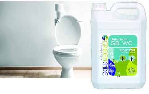 GEL DETARTRANT WC - SANITAIRE EUCALYPTUS - 5 OPERATIONS EN 1 APPLICATION - ECODETERGENT (5 L)