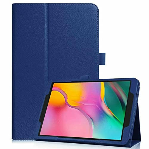 TechDealsUK Folio-Hülle für Samsung Galaxy Tab A 10.1 2019 T510 T515, PU-Leder, Standfunktion, Blau