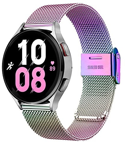 VELULYX Metallarmband für Samsung Galaxy Watch 7/FE/6/5/4 40mm 44mm, 20 mm Edelstahlarmband für Galaxy Watch 6 Classic/4 Classic/Watch 5 Pro/Watch 3 41mm/Active 2/Active 40MM/Galaxy Watch 42mm
