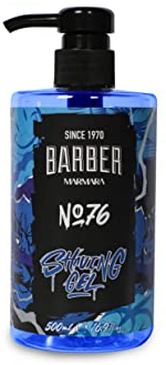 barber marmara MARMARA Rasiergel Männer No.76 - Herren transparent 500ml - Shaving Gel Men - für eine präzise Rasur der Bartkonturen - optimales Gleiten - Kühlt die Haut - mit Pumpenspender