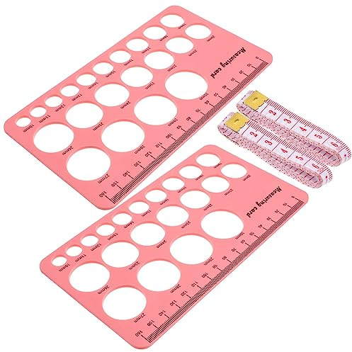 Pink Silicone Nipple Sizing Measurement Card Set for Flange Use | Accurate Cup Measurements, Easy to Read and Carry, Portable Tool for Mother Use